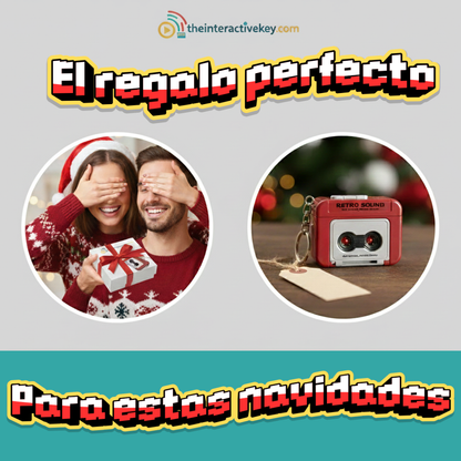 Llavero Cassette Retro con Grabación de Voz