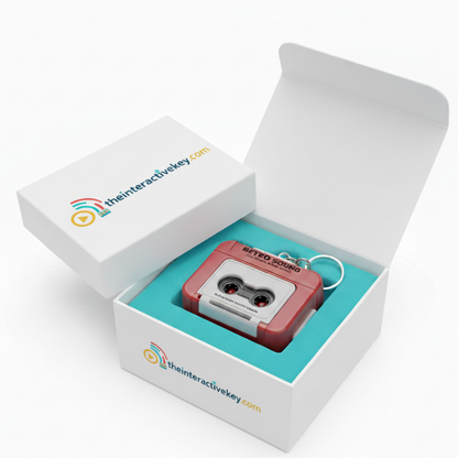 Llavero Cassette Retro con Grabación de Voz